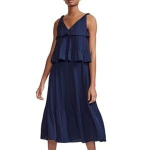 Maje pleated satin dress